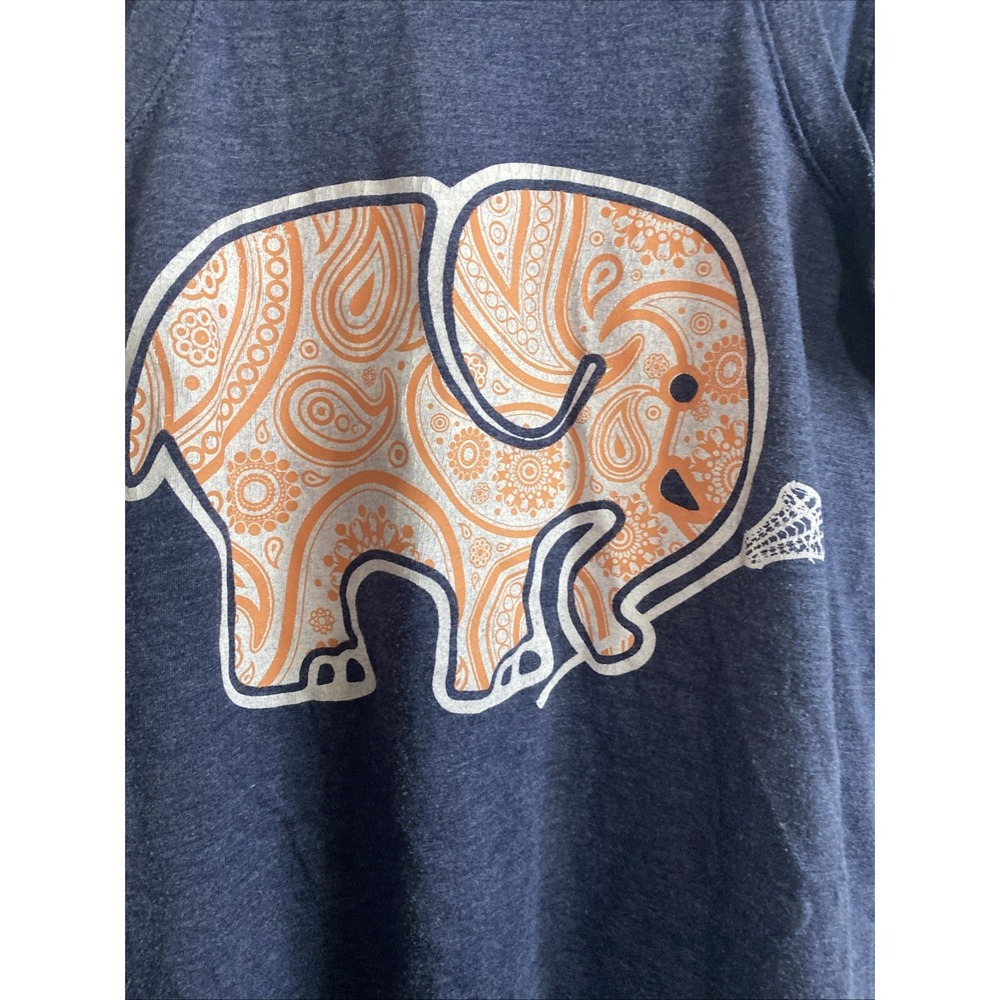 Ivory Ella Tank Top Womens Small Blue Good Paisley Elephant Lacrosse Racerback - Picture 2 of 10